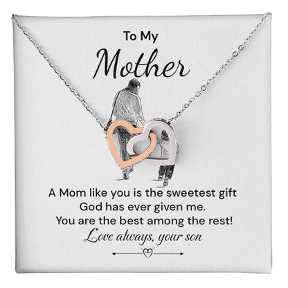 Mother Necklace from Son – Sweet Gift with Message Card