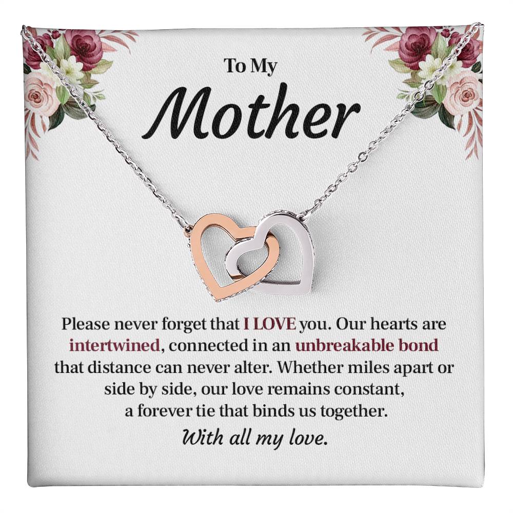 To My Mom Necklace Gift with Heartfelt Message