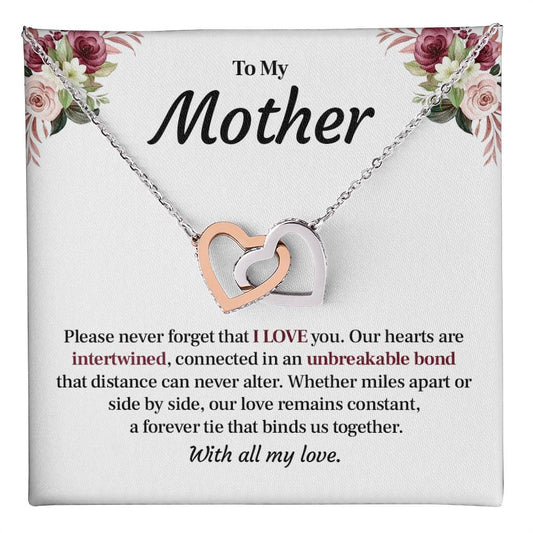 To My Mom Necklace Gift with Heartfelt Message
