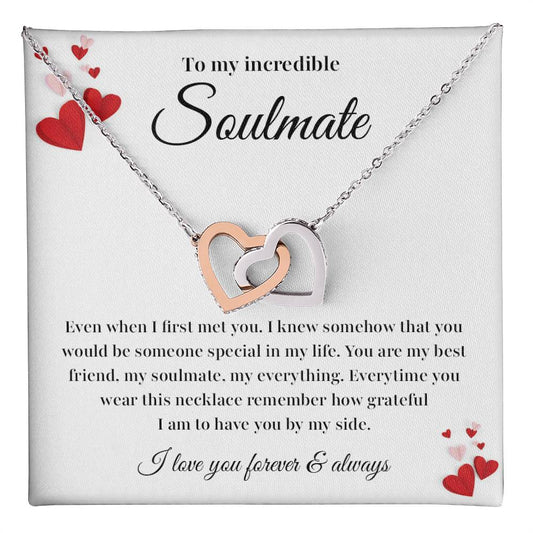 Soulmate Necklace Gift with Card and Gift Box