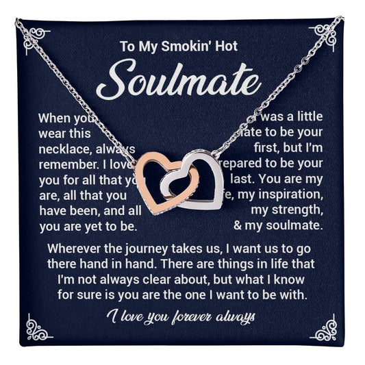 Funny Soulmate Necklace Gift for Her with Gift Box