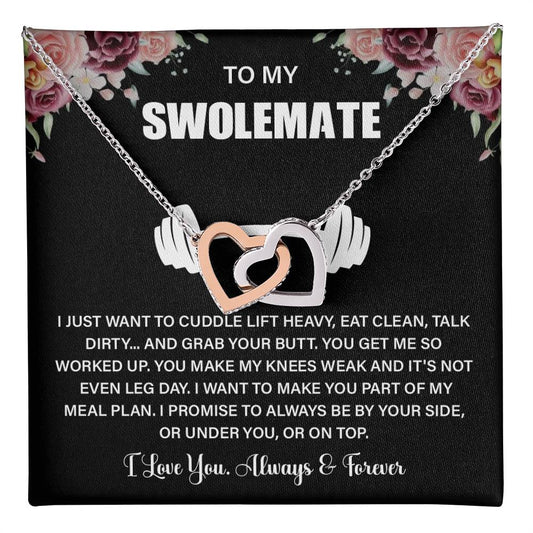 Funny Swolemate Necklace Gift with Message Card
