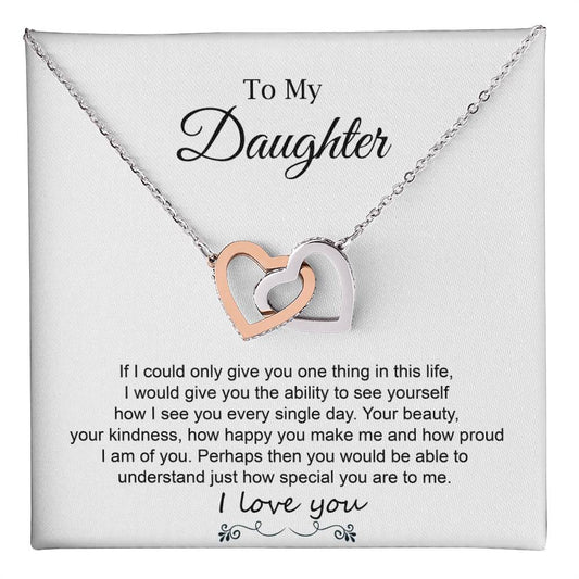 Daughter Necklace Gift from Parents with Heartfelt Message