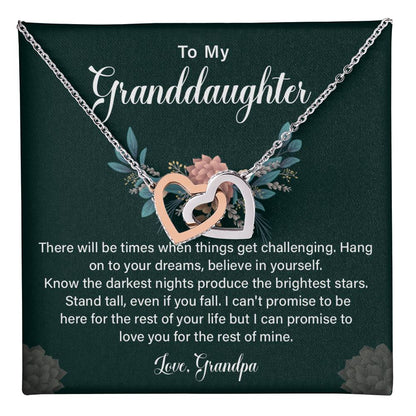 Granddaughter Necklace from Grandpa With Gift Box