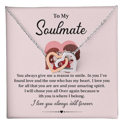 Soulmate Necklace Gift for Her – with Gift Box