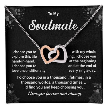 Soulmate Interlocking Hearts Necklace – Gift Box