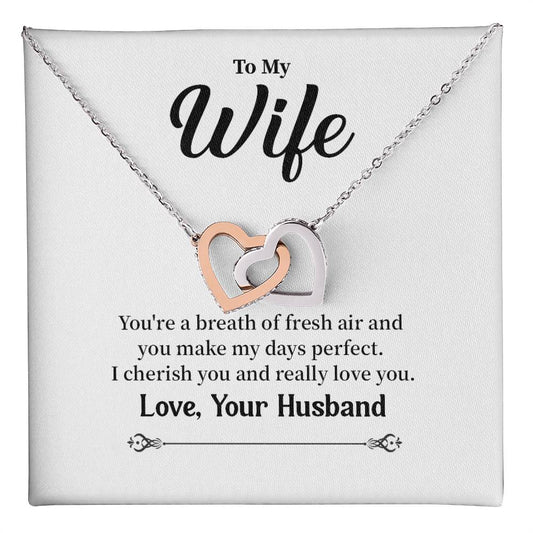 Romantic Necklace Gift for Wife from Husband with Message
