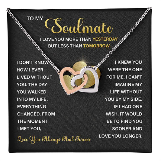 Soulmate Necklace For Women With Message Card And Gift Box