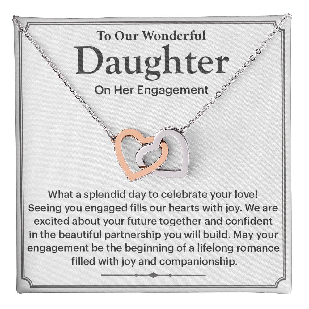 To Our Wonderful Daughter Daughter Engagement Necklace Engagement Gift For Daughter Sentimental Gift For Daughter’s Engagement Jewelry Gift For Daughter’s Engagement Wedding Journey Gift For Daughter Jewelry Gift For Daughter Special Engagement Gift