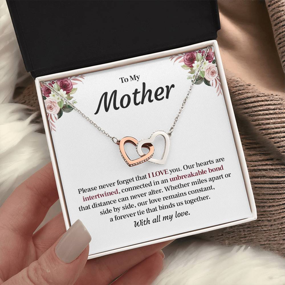To My Mom Necklace Gift with Heartfelt Message