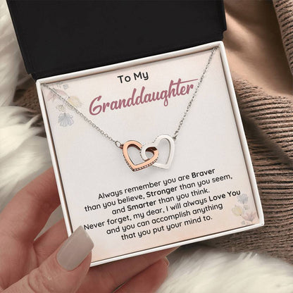 Granddaughter Necklace Gift With Love & Strength Card