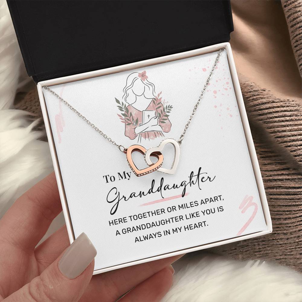Granddaughter Necklace Gift – Heartfelt Message Card Inside