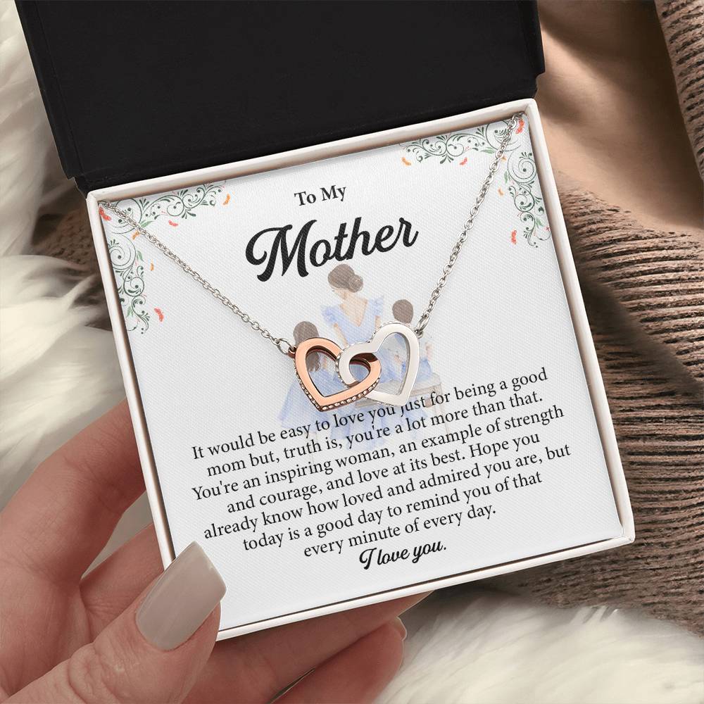 Inspirational Mom Necklace Gift with Message Card Box