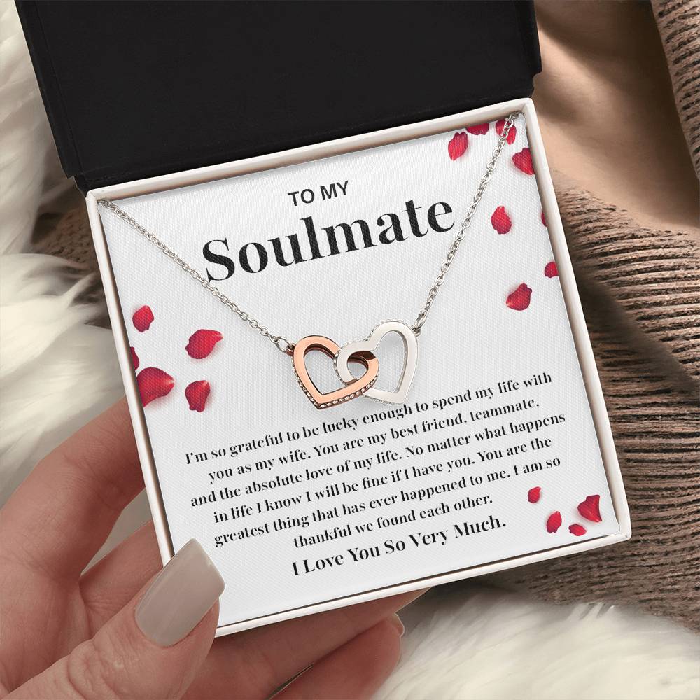 Soulmate Necklace Gift for Wife – Heart Pendant Box