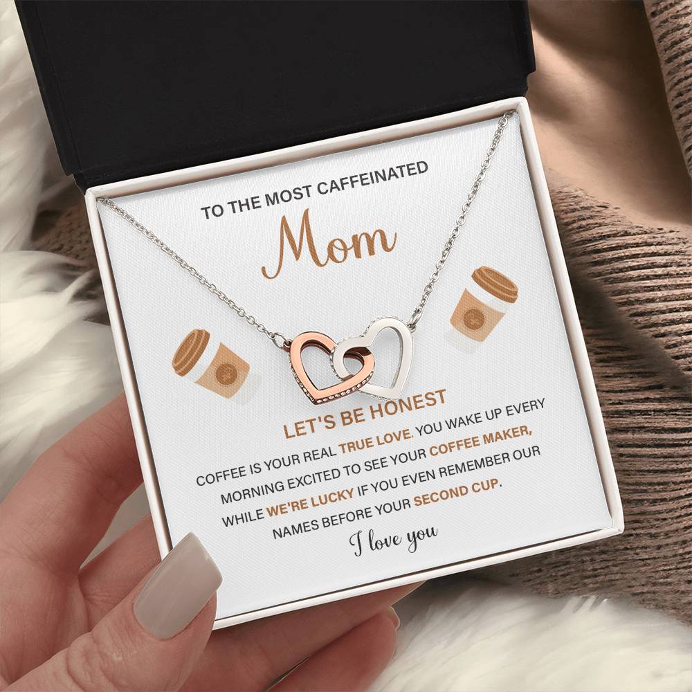 To The Most Caffeinated Mom Caffeinated Mom Necklace Gift Best Mom Ever Necklace Bond With Mom Necklace Spiritual Bond With Mom Necklace Forever Loved Mom Necklace Eternal Bond With Mom Necklace Thoughtful Gift For Mom Unique Gift For Mother-child Bond