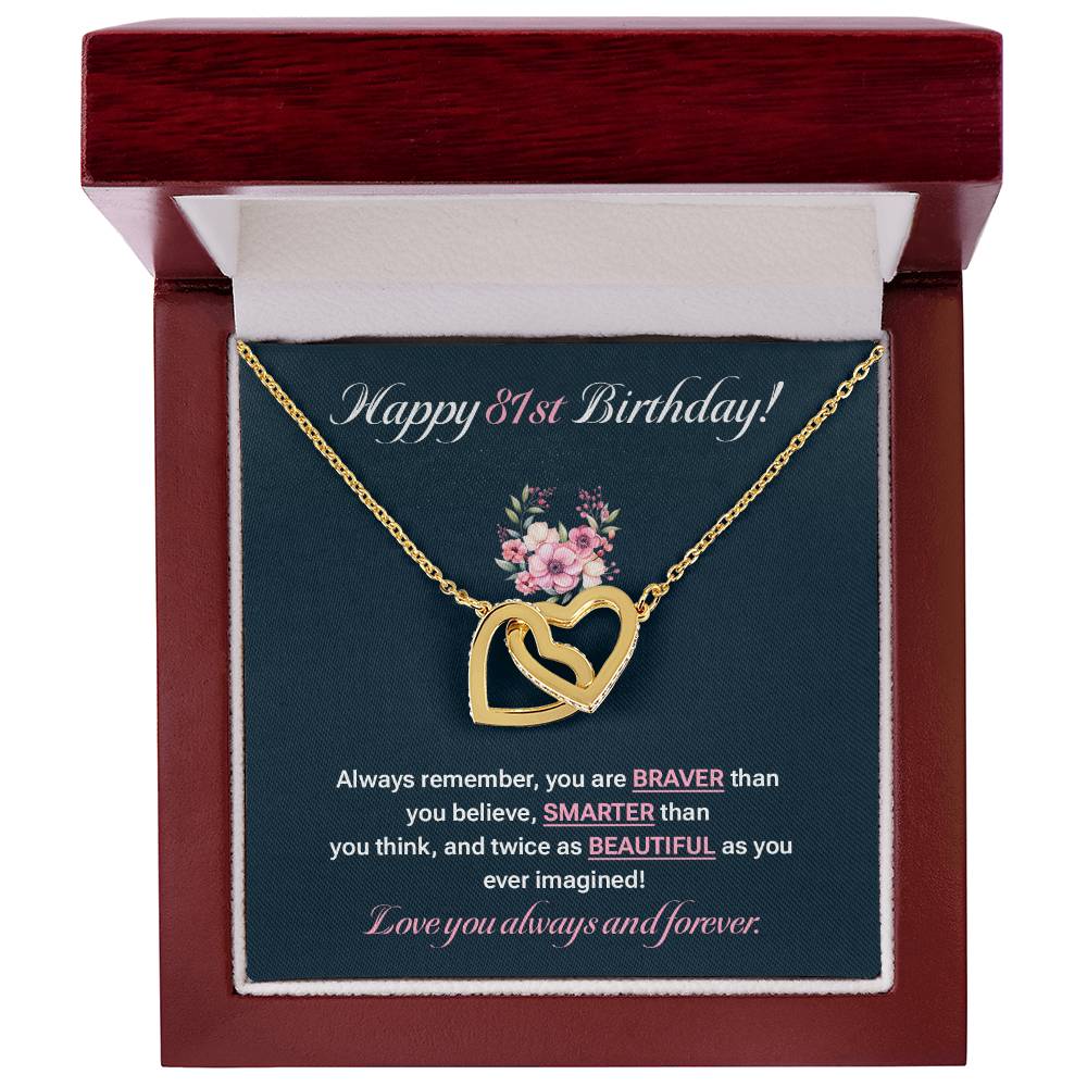 81st Birthday Gift for Her – Necklace with Gift Box