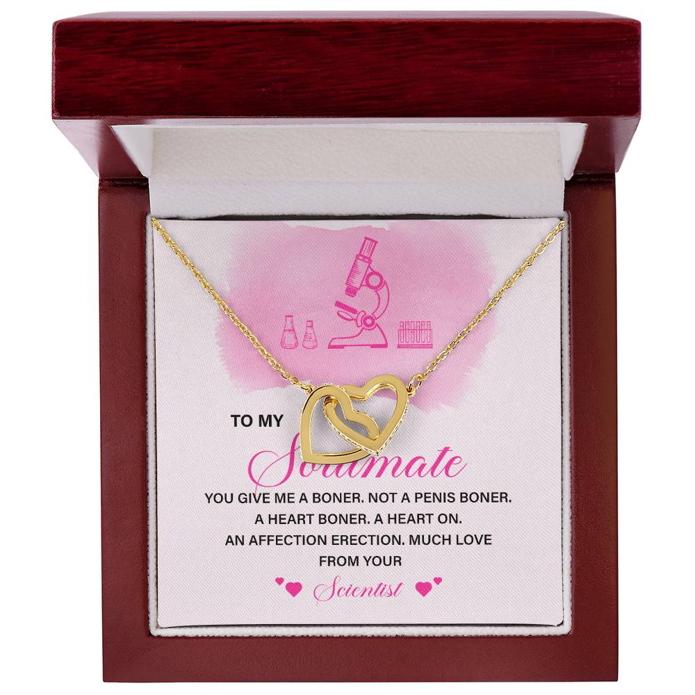 Scientist to Soulmate Funny Necklace Gift Box