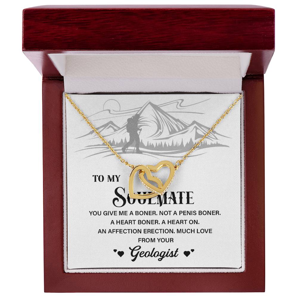 Funny Soulmate Necklace from Geologist Gift Box