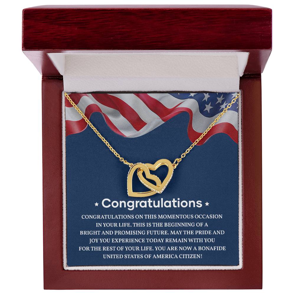 Congratulations Necklace For New U.s. Citizen Necklace For U.s. Citizen Amelia Gift For New American Patriot Proud New Citizen Jewelry Necklace For Becoming A U.s. Citizen U.s. Patriot Achievement Necklace Necklace For Achieving U.s. Citizenship