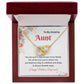Aunt Necklace Gift for Mother’s Day from Niece with Message Card