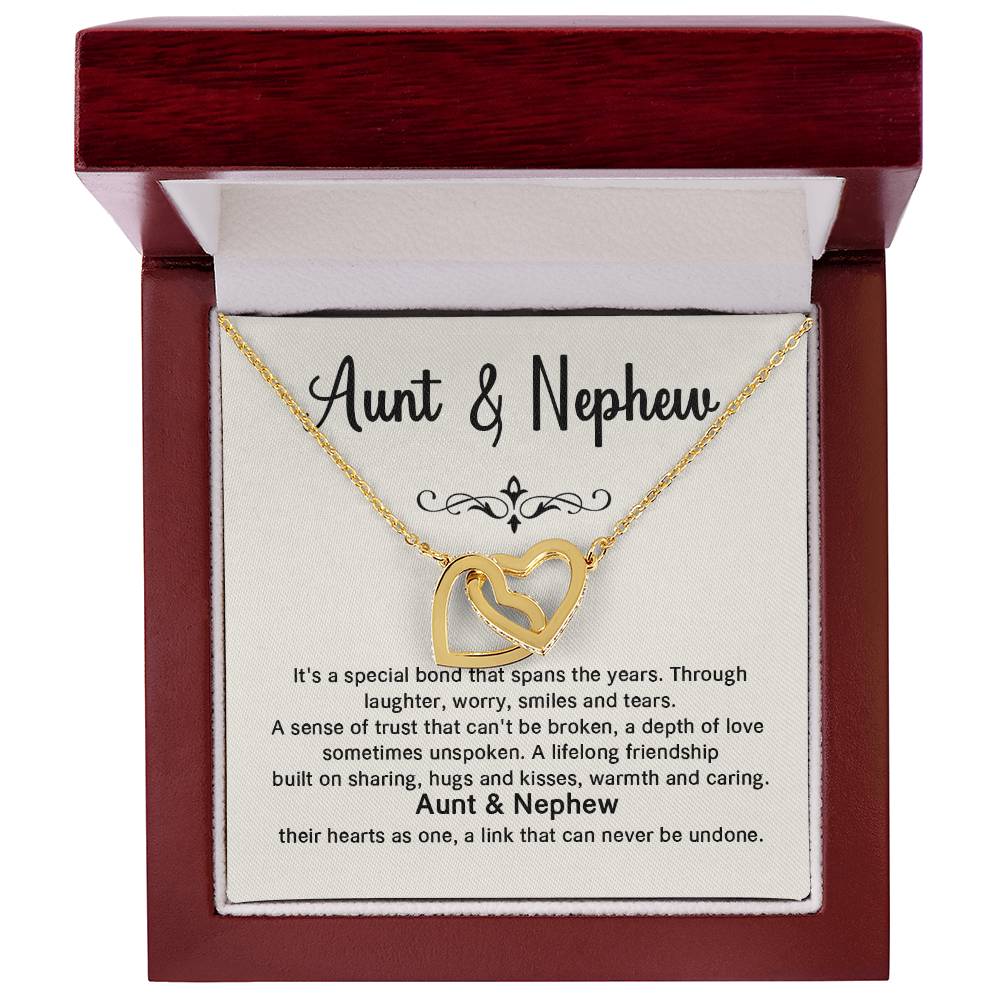 Aunt and Nephew Necklace Gift with Heartfelt Message Card