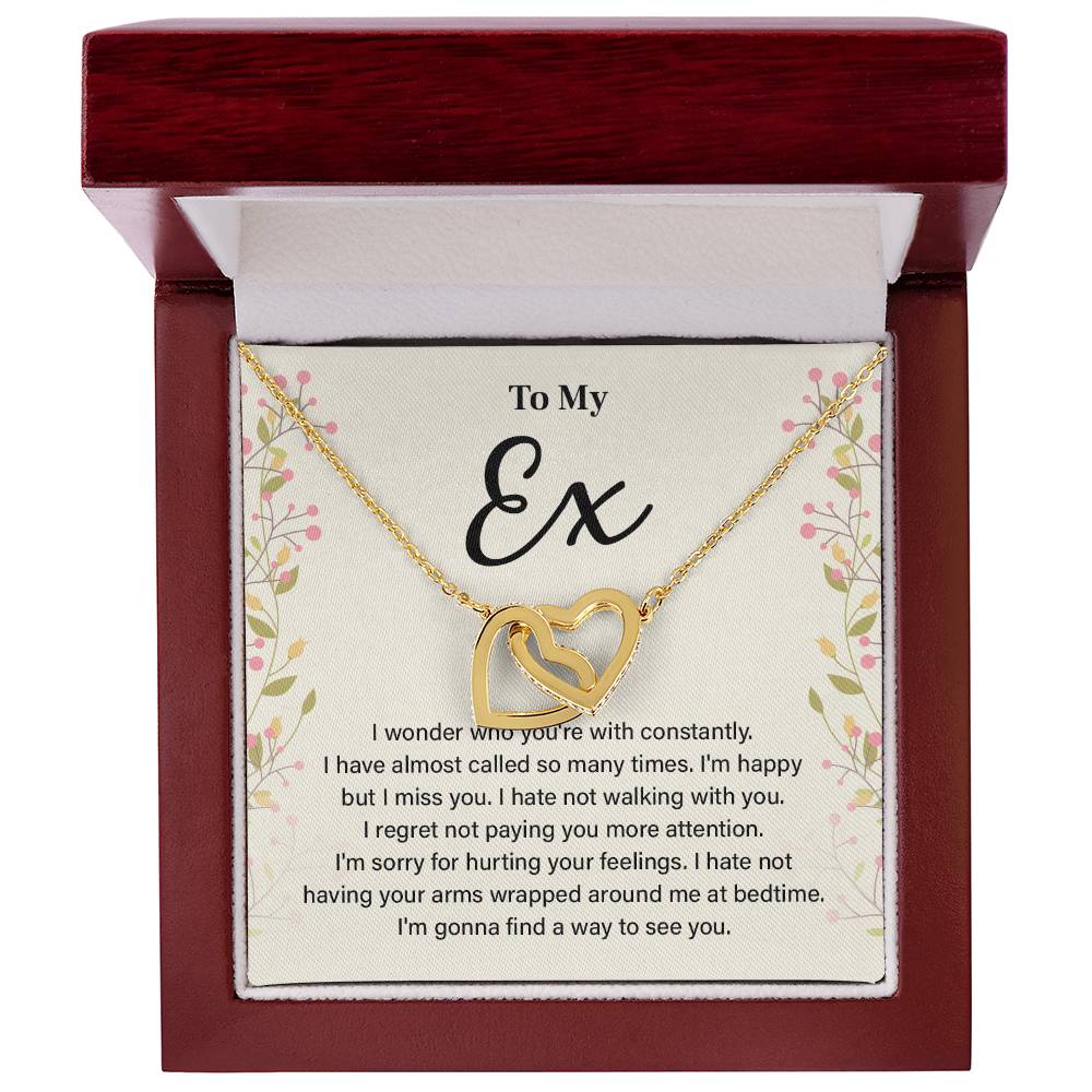 Regret Necklace Gift for Ex with Emotional Message Card