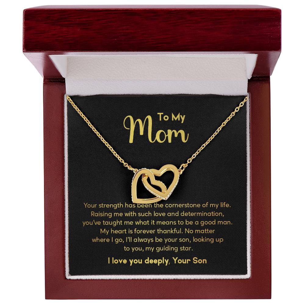 Mom Necklace from Son – Guiding Star Message Card Gift