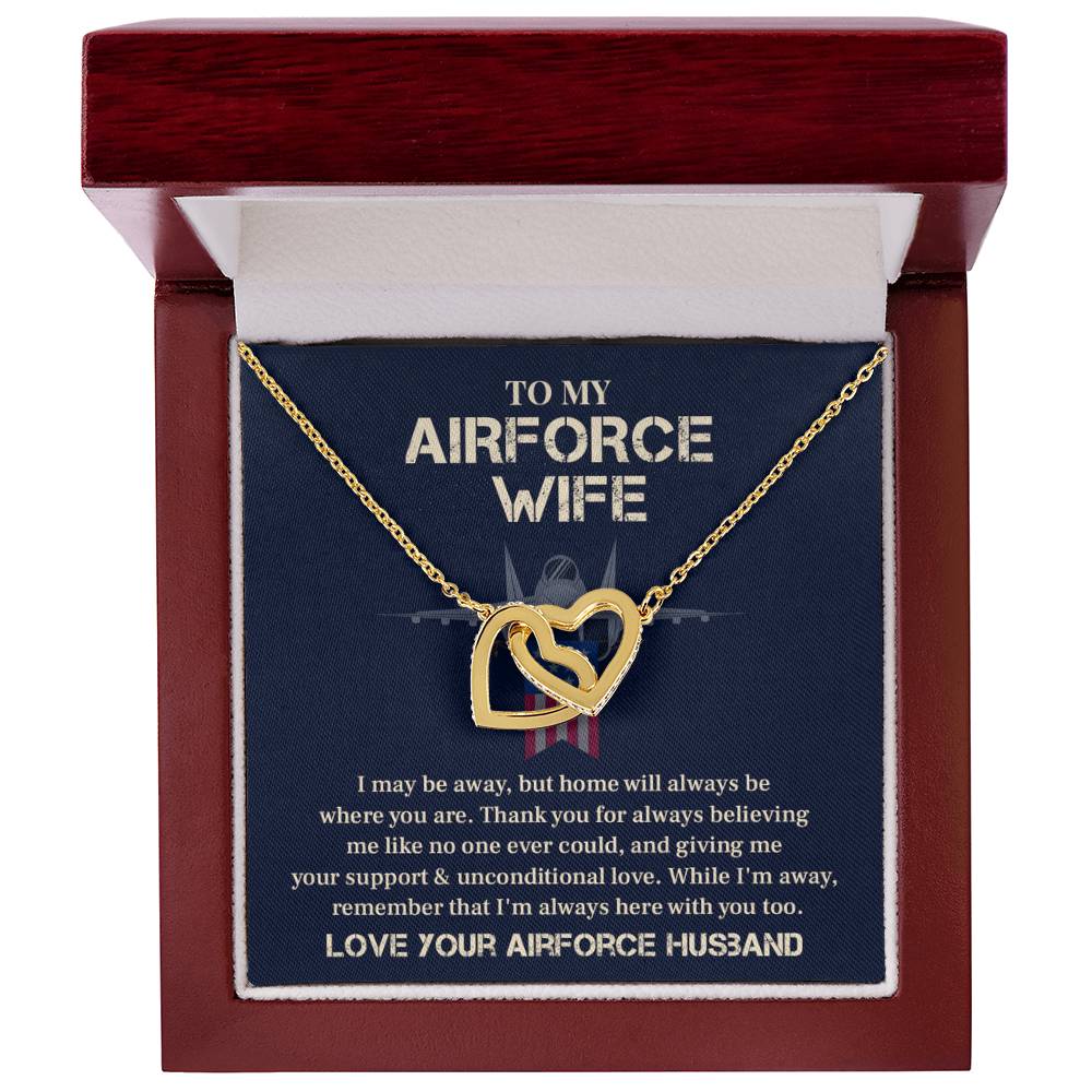 Airforce Wife Necklace Gift from Husband – With Message Card