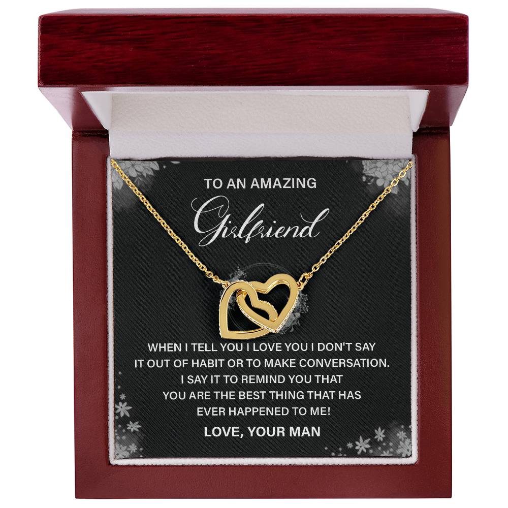 Amazing Girlfriend Necklace – Heart Pendant with Message Card