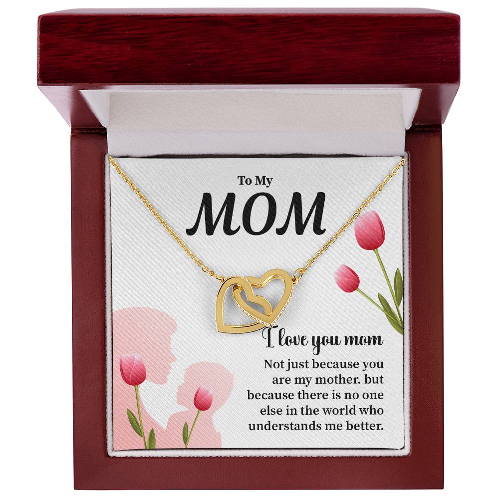 Mother Daughter Necklace Gift with Message Card Inside