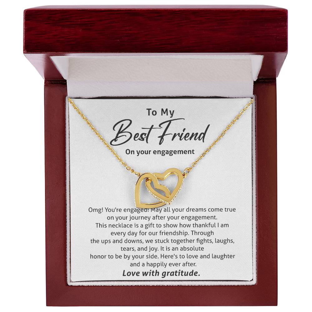 Best Friend Engagement Gift – Necklace with Message Card