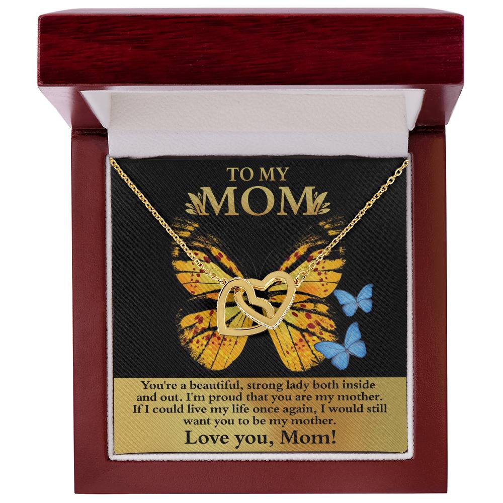 To My Mom Butterfly Necklace Gift – Loving Message from Daughter or Son
