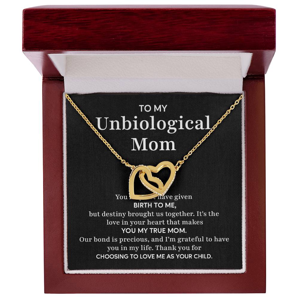 Unbiological Mom Necklace – Gift for Bonus Mom, Stepmom, or Second Mom from Daughter or Son