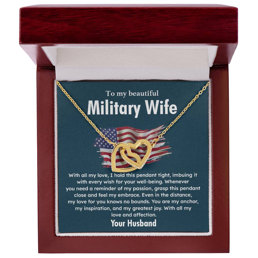 Gift for Military Wife with Patriotic Message Card