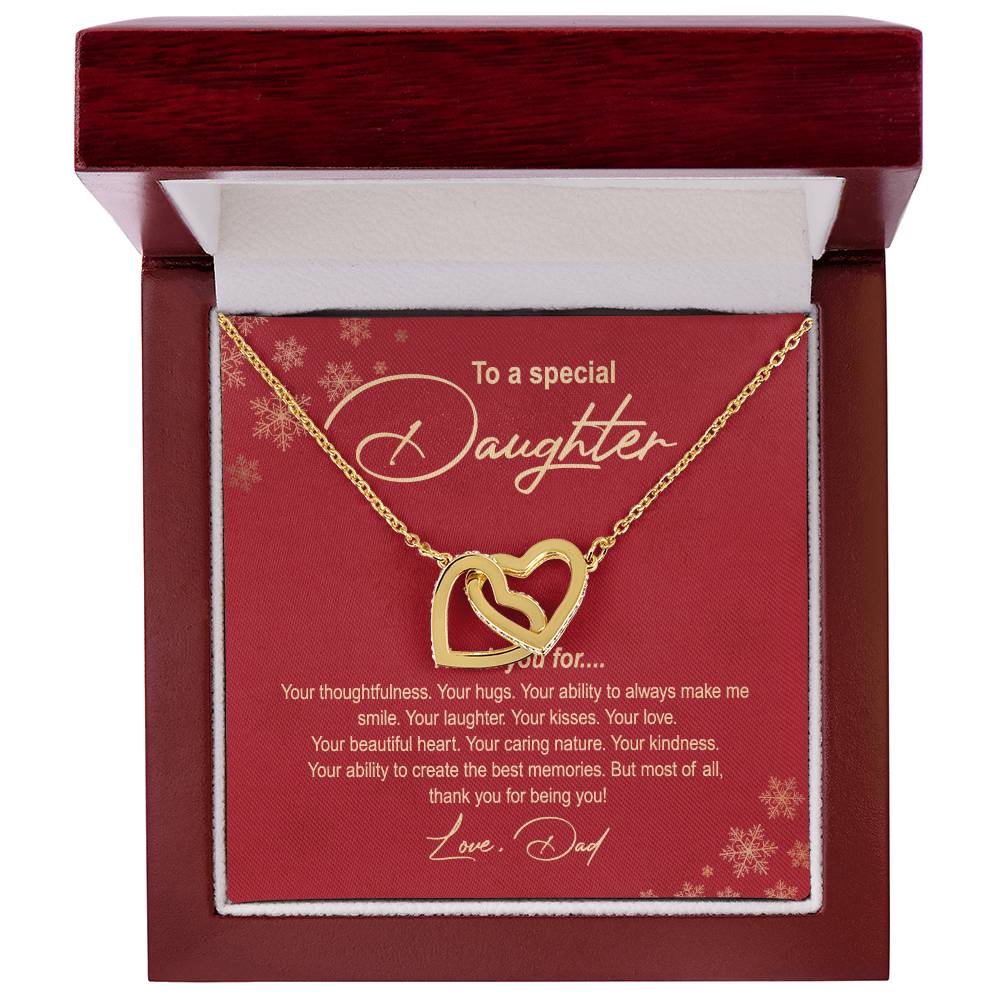 Christmas Gift for Daughter from Dad Hearts Necklace Box