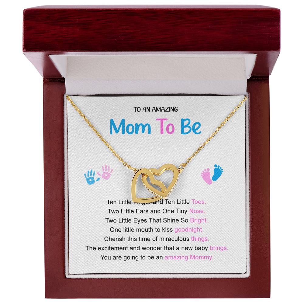 Heart Necklace for Expecting Mom – Baby Poem Gift for Pregnancy
