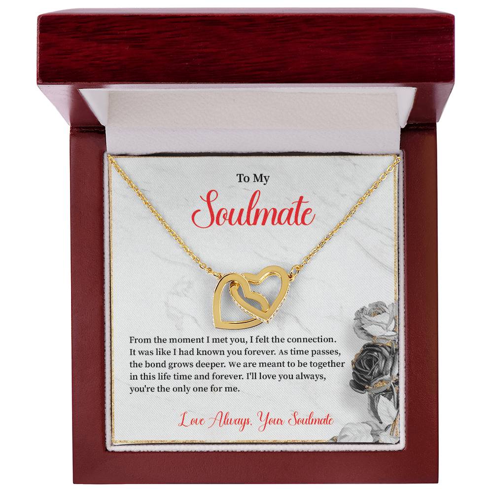 Soulmate Necklace for Her – Interlocked Hearts Gift Box