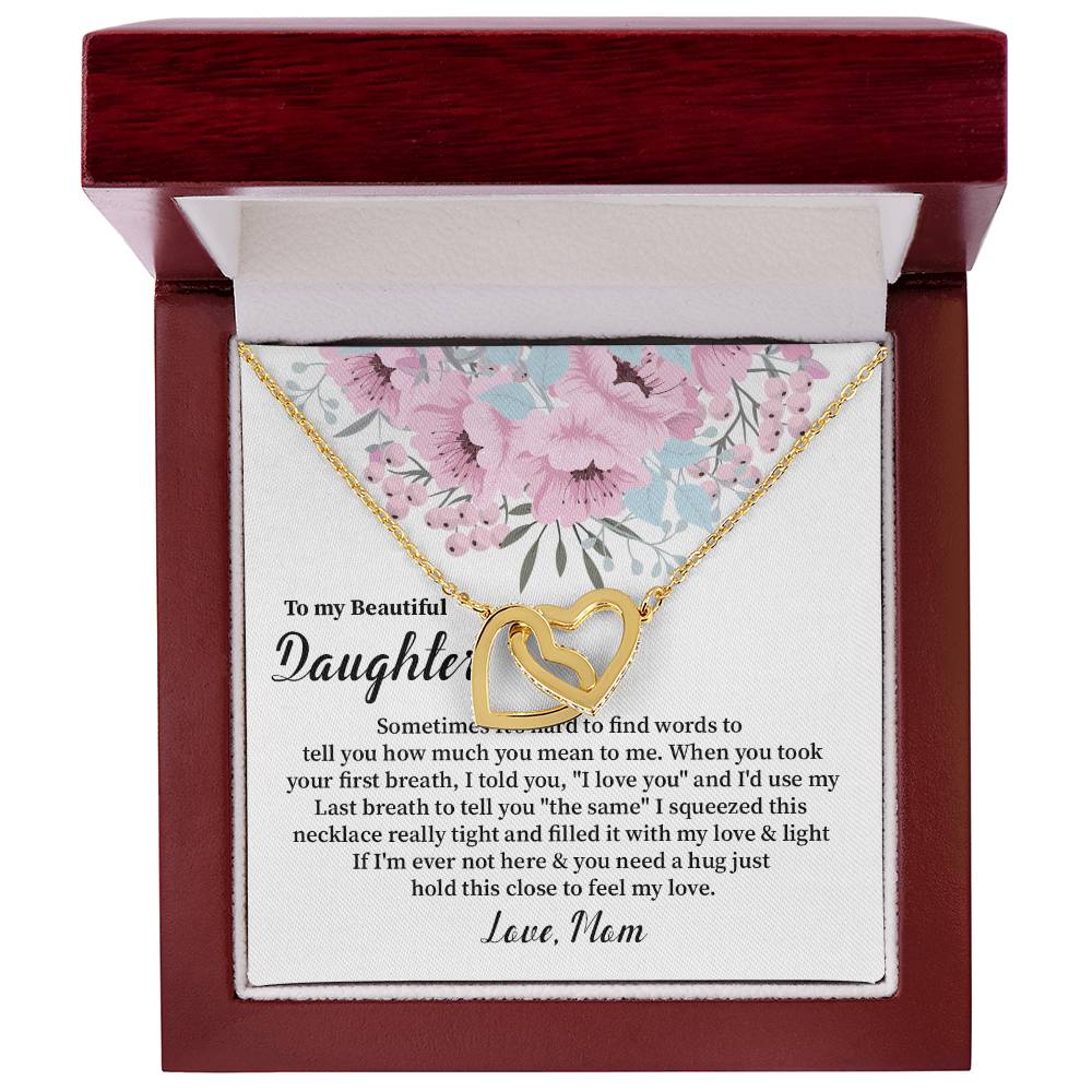 Daughter Necklace Gift from Mom with Message Card