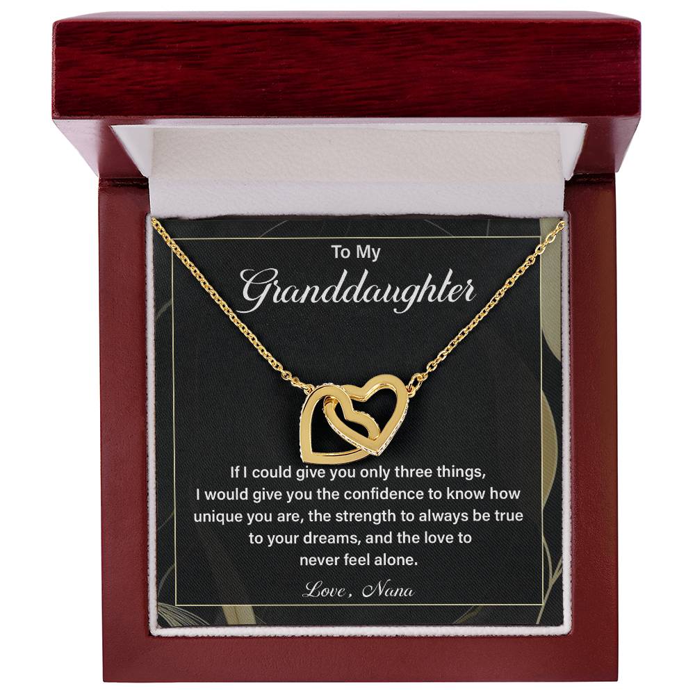 Granddaughter Necklace Gift from Nana with Message Card