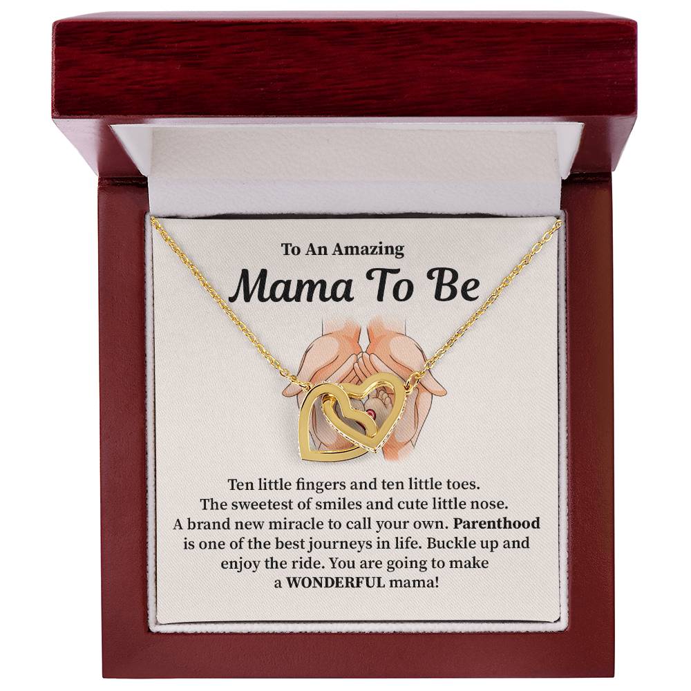 Mama to Be Necklace Gift – Baby Shower Message Card