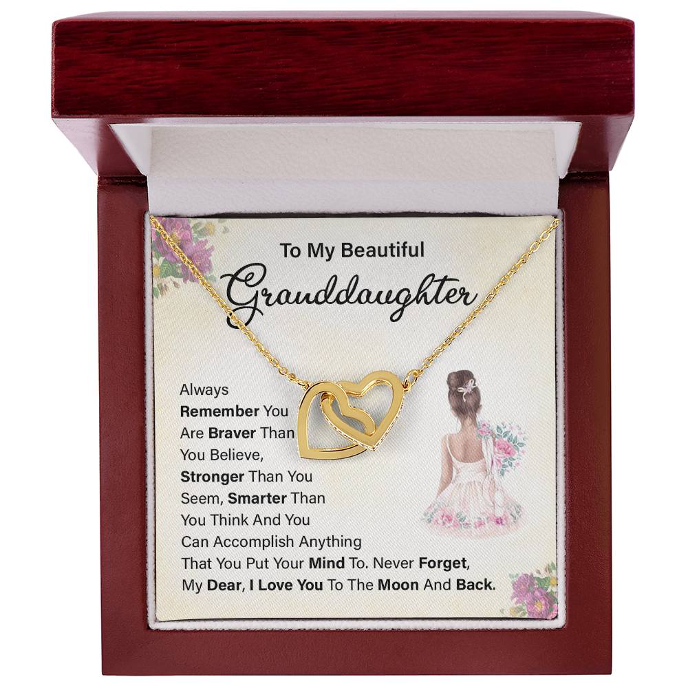 To My Beautiful Granddaughter Necklace – To the Moon and Back Gift