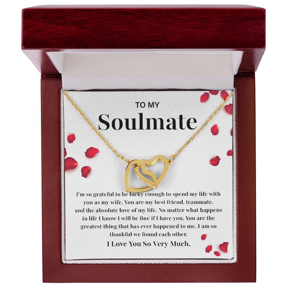 Soulmate Necklace Gift for Wife – Heart Pendant Box