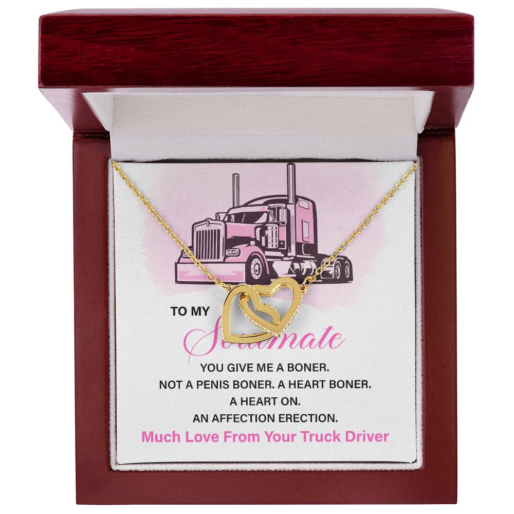 Funny Truck Driver Gift for Her – Heart Necklace Box
