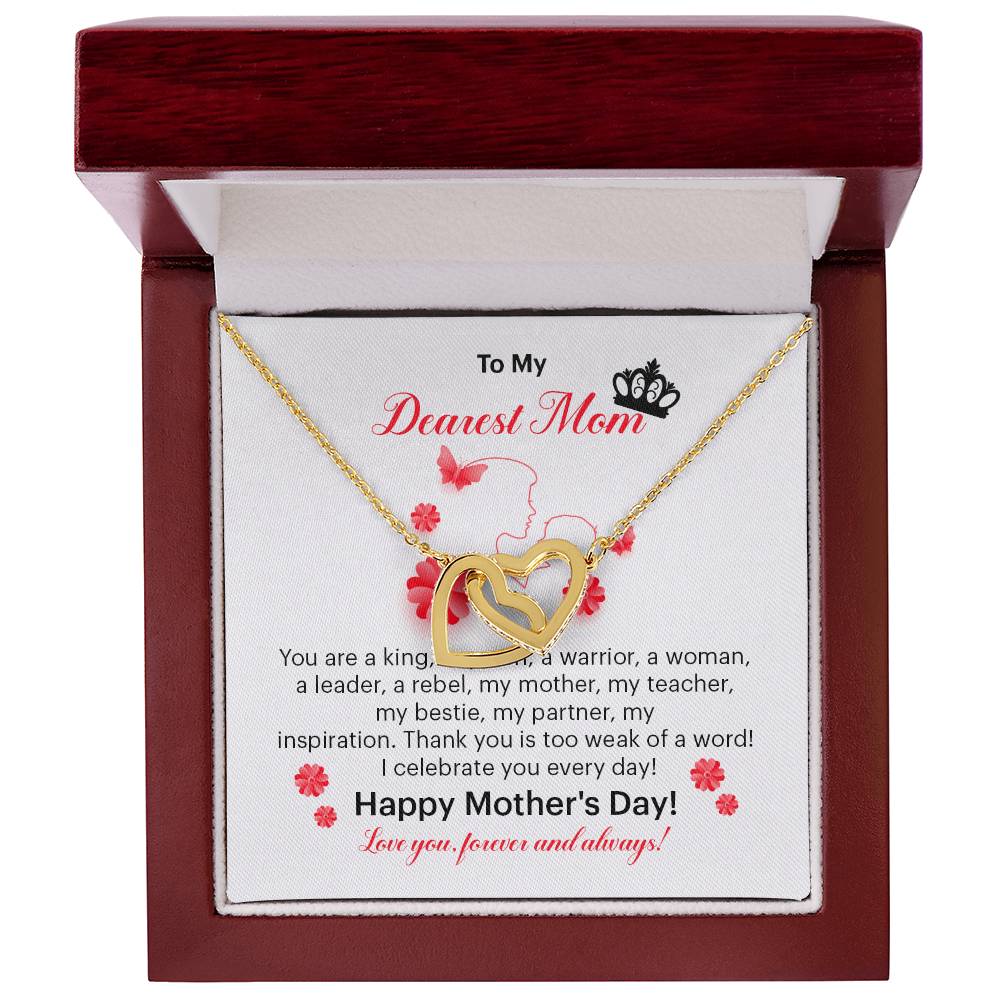 Dearest Mom Necklace Gift – Mother’s Day Message Card