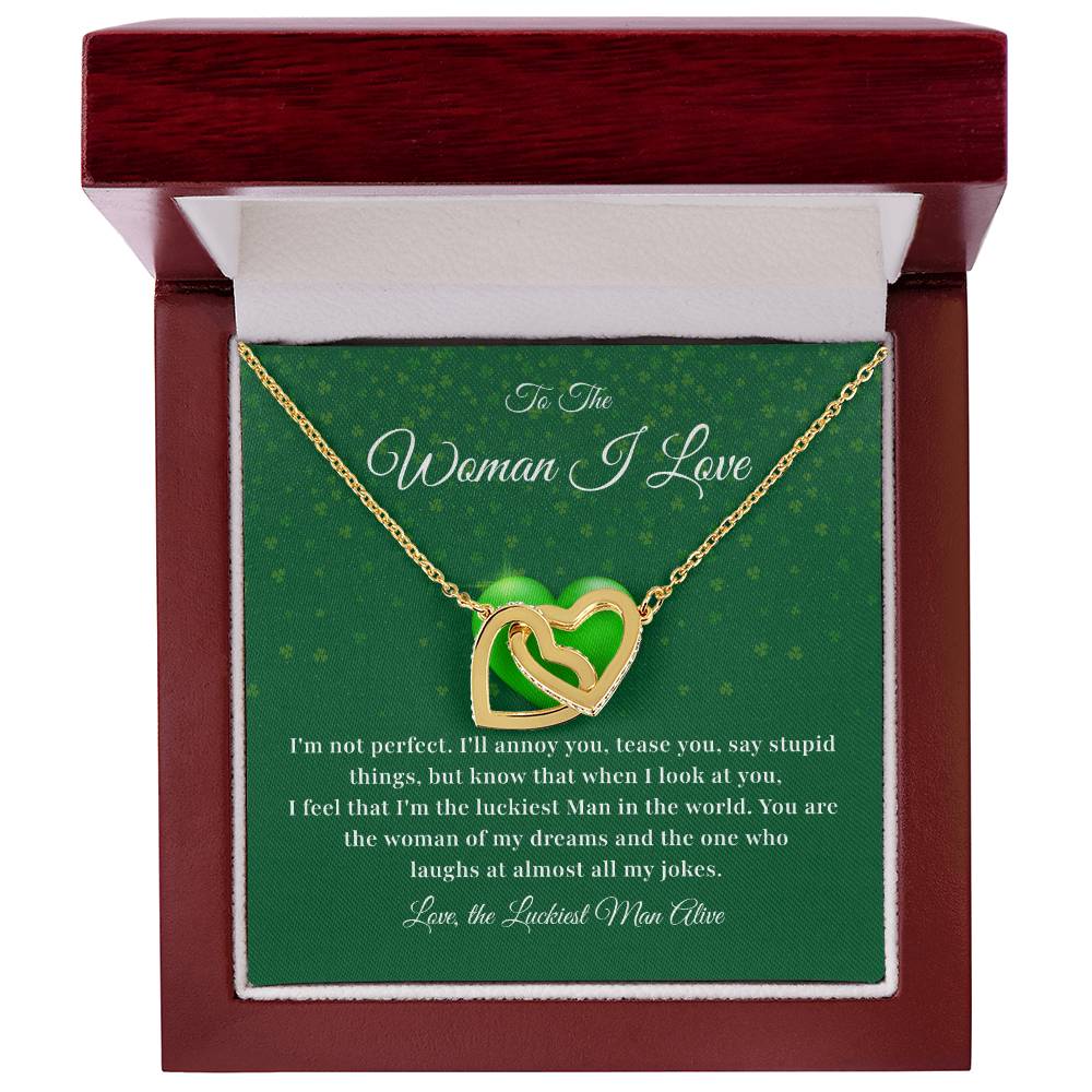 To The Woman, Together In Love Necklace Lucky To Have You Jewelry Celebrate Our Journey Together Loving Reminder For Her Woman Of My Dreams Jewelry Sentimental Gift For Girlfriend Luckiest Man Alive Jewelry