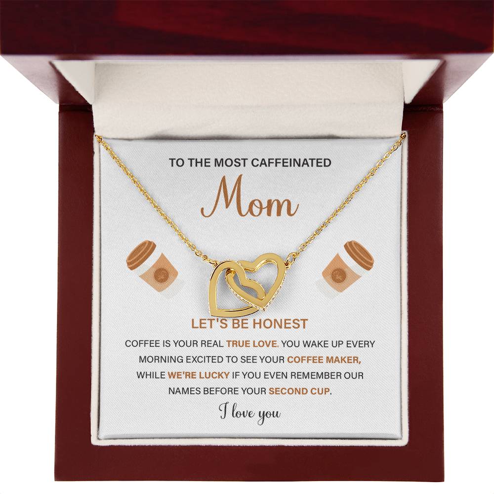 To The Most Caffeinated Mom Caffeinated Mom Necklace Gift Best Mom Ever Necklace Bond With Mom Necklace Spiritual Bond With Mom Necklace Forever Loved Mom Necklace Eternal Bond With Mom Necklace Thoughtful Gift For Mom Unique Gift For Mother-child Bond