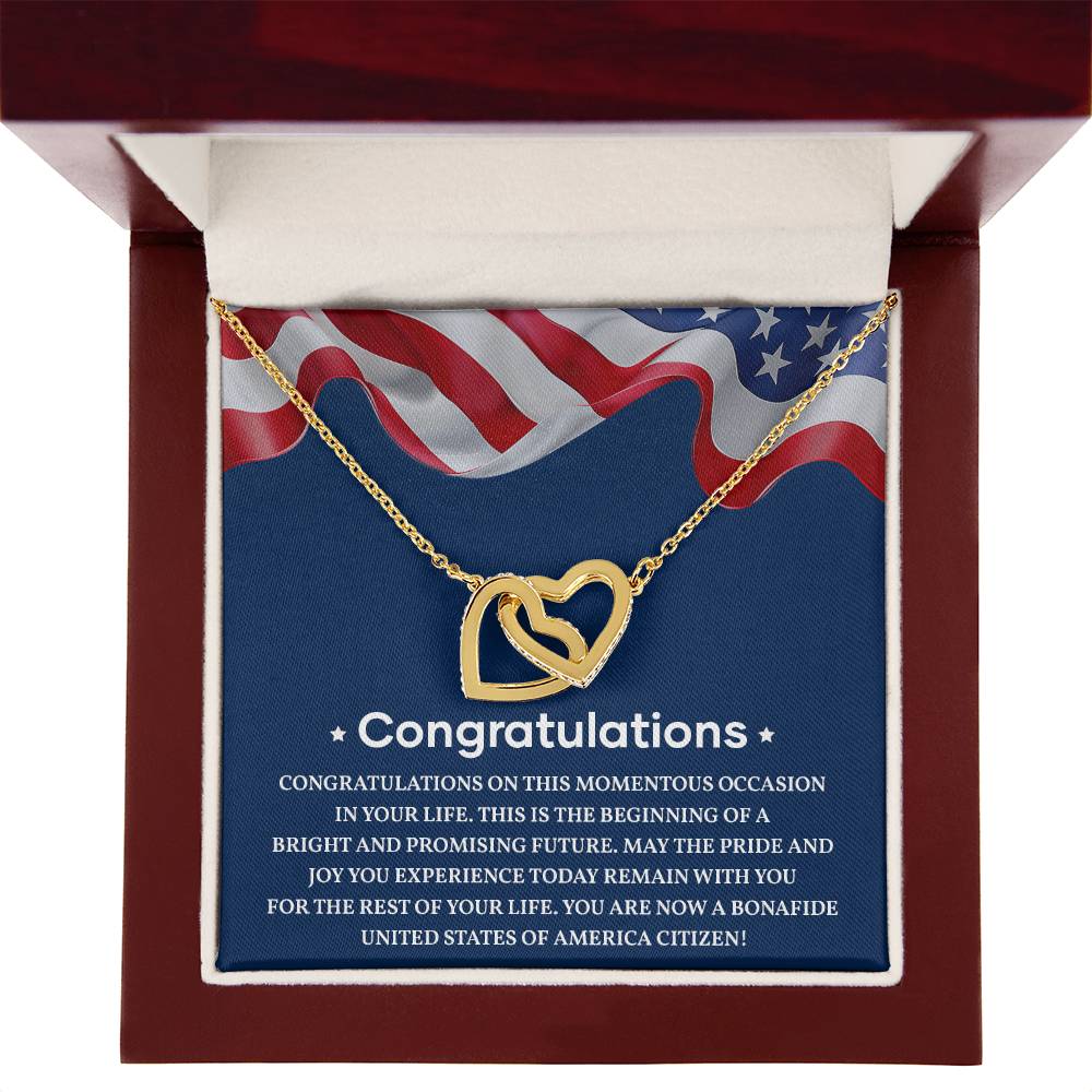 Congratulations Necklace For New U.s. Citizen Necklace For U.s. Citizen Amelia Gift For New American Patriot Proud New Citizen Jewelry Necklace For Becoming A U.s. Citizen U.s. Patriot Achievement Necklace Necklace For Achieving U.s. Citizenship