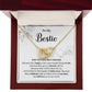 Bestie Interlocking Heart Necklace with Message Card