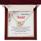 Aunt Necklace Gift for Mother’s Day from Niece with Message Card
