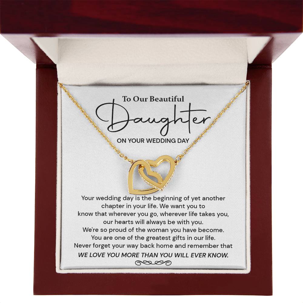 To Our Beautiful Daughter On Your Wedding Day Daughter Wedding Day Gift Wedding Necklace For Daughter Sentimental Wedding Gift For Daughter Meaningful Wedding Gift From Parents Celebrating Daughter On Wedding Day Emotional Gift For Daughter From Parents